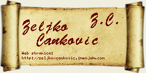 Željko Čanković vizit kartica
